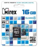 16GB MIREX MicroSD class4 SDHC + адаптер SD