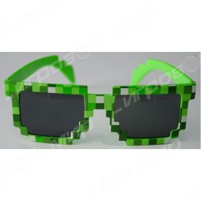 Очки пиксельные солнечные (зеленые) Minecraft