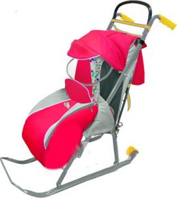 Санки-коляска Nika Детям 2 Pink